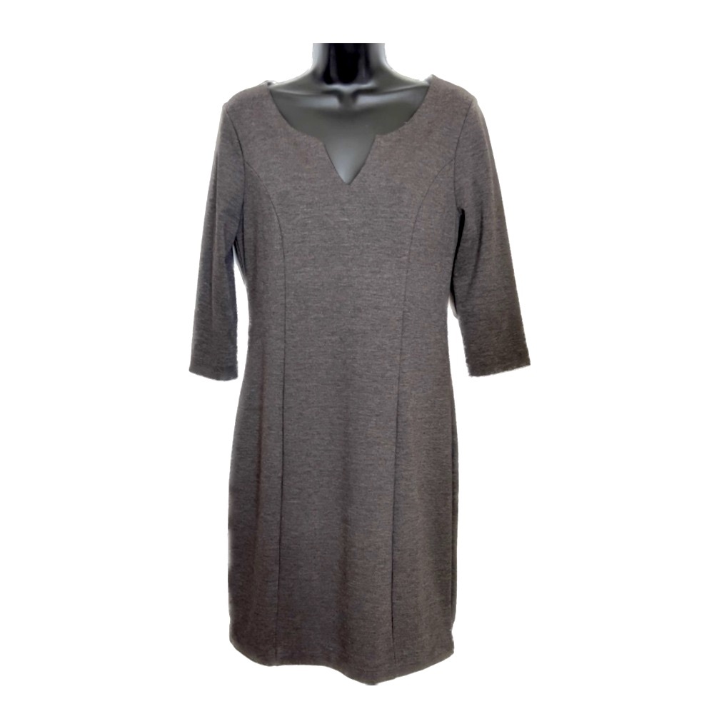 Banana Republic gray fitted sheath dress 3/4 sleeve lined women’s size 4 NWOT